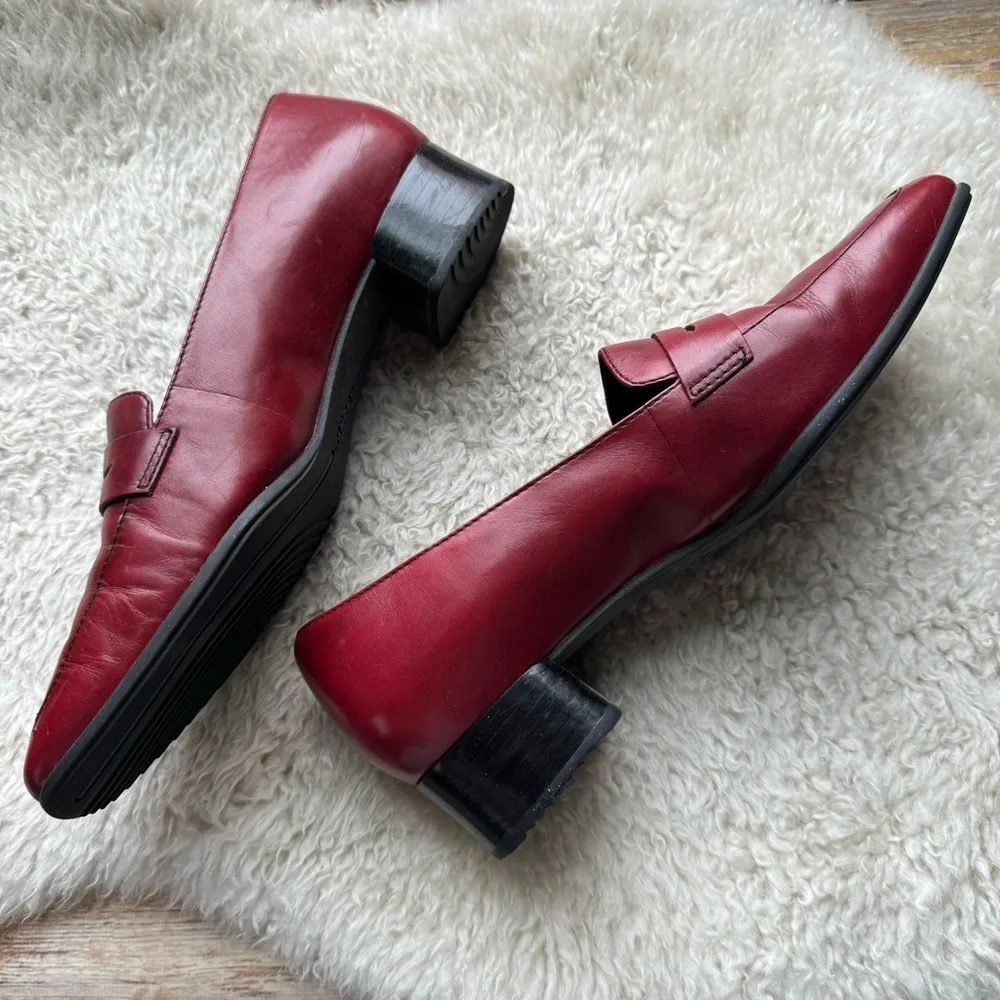 Rockport Burgundy Leather Penny Loafers - Picture 7 of 10
